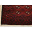 Tapis oriental rétro en laine rouge noué à la main 3 pi 7 po x 6 pi 9 po Tribal Vintage