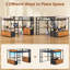Lit mezzanine avec bureau en forme de L et 8 tiroirs de rangement-67524856