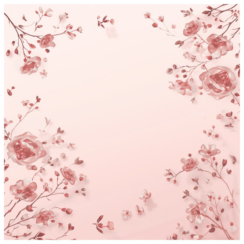 Tapis de bain aquarelle rose, L 34 po x L 21 po