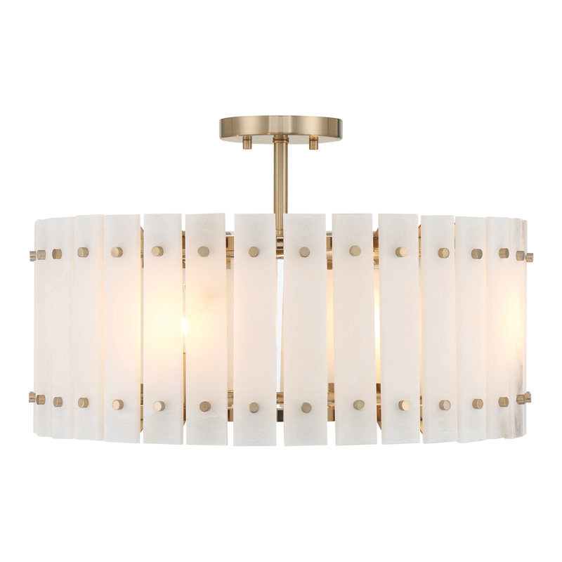 Metropolitan 4 Light Semi Flush In Celeste Brass Finish