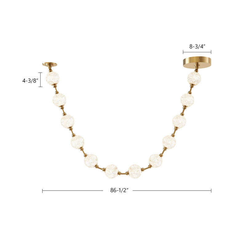 Marni 12 - Light Pendant, Natural Brass, 12 Lights