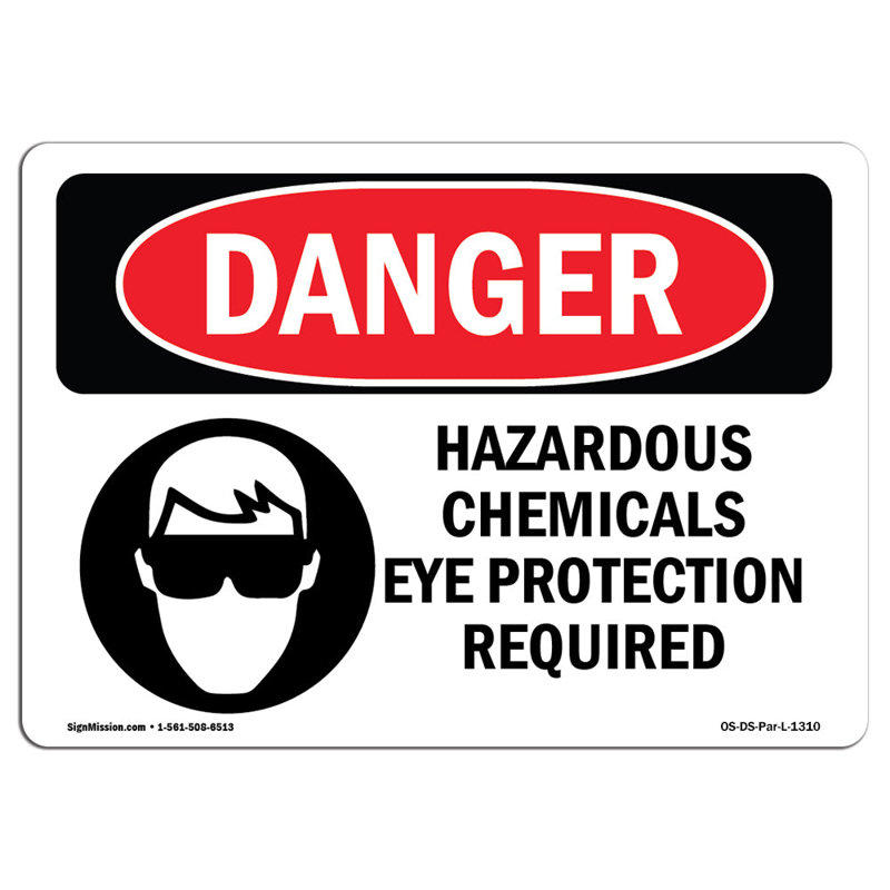Panneau de protection des yeux OSHA, H 18 po x l 24 po x P 0,1 po