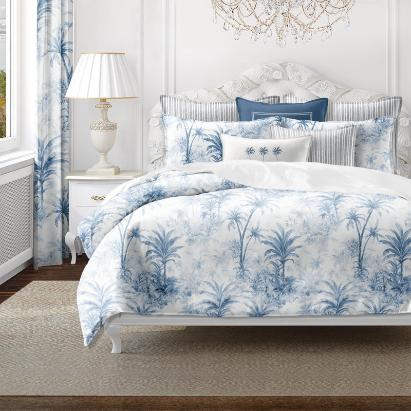 Ensemble de housse de couette en coton Palmora Denim 8 pièces, Housse de couette pour grand lit