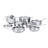 Deco Chef 12 Piece Stainless Steel Cookware Set with 12 Piece Knife Set
