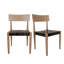 Chaise en cuir véritable Wogina-1589331234