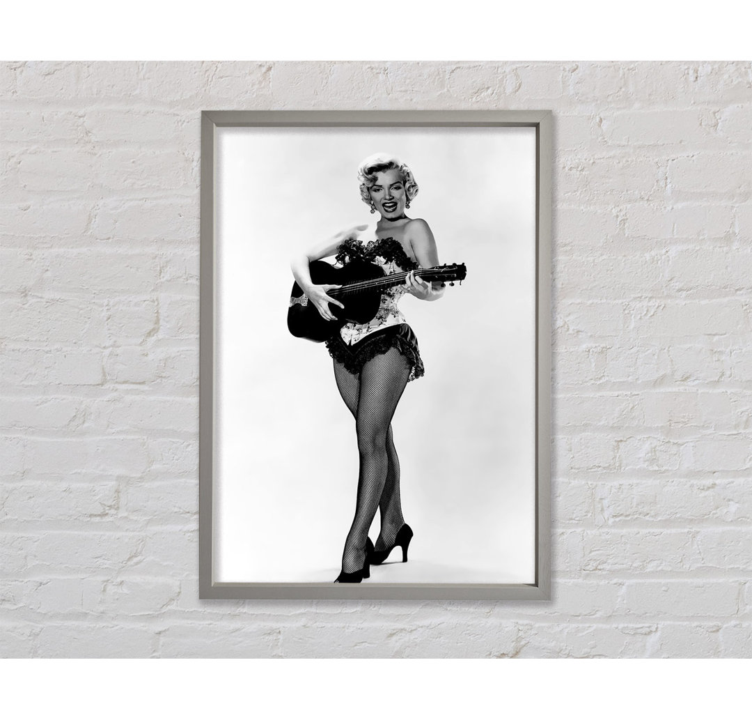 Marilyn Monroe, Gitarre spielend - Druck