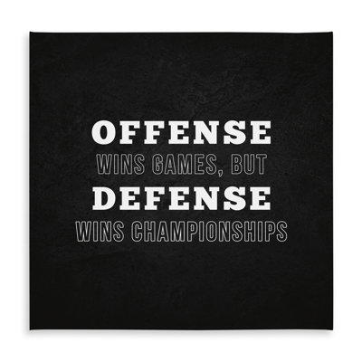 Offense Wins Games Tablecloth - Motivational Home Decor