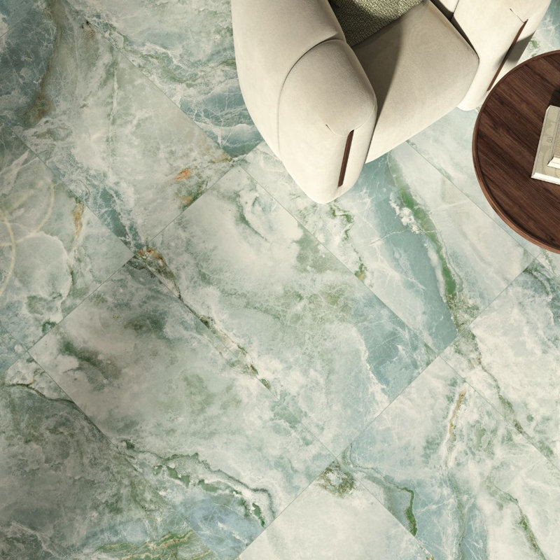 Banff 24" x 48" Matte Porcelain Floor and Wall Tile, Onice Jade