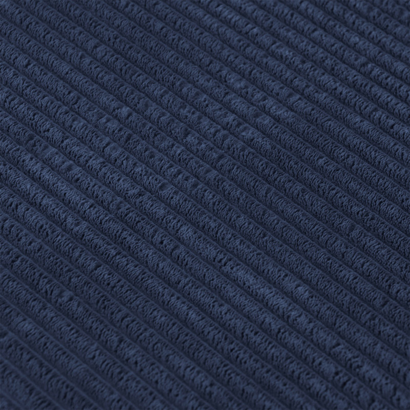 Canapé modulaire 126 po avec méridienne en forme de U, poches latérales et porte-gobelet 126 po, Blue Fabric
