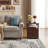 81.5" Nailhead Sofa, Classic Couch with Rolled Arms & Wooden Legs, 3-Seater Chenille Sofa for Living Room, Gray Beige