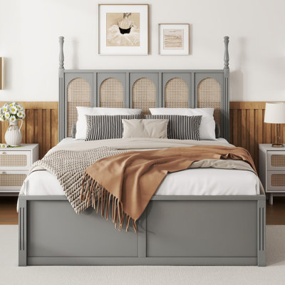 Dovich 2 Drawers Platform Bed with Trundle and Headboard