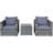 Alycen Wicker 2 - Person Patio Conversation Sets with Cushions-767782460-767782459