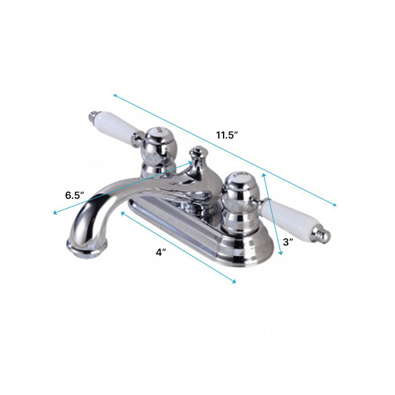 Centerset Single-handle Bathroom Faucet, Chrome