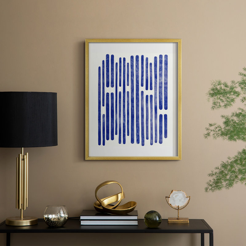 «Abstract CCXL III», reproduction encadrée - prête à être accrochée , H 10 po x l 8 po, Or