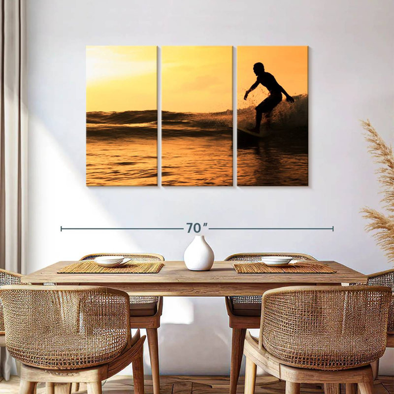 Senne Sundown Surfing, 36" H x 57" W