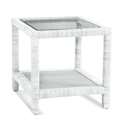 Graham Glass Top End Table with Storage by Birch Lane