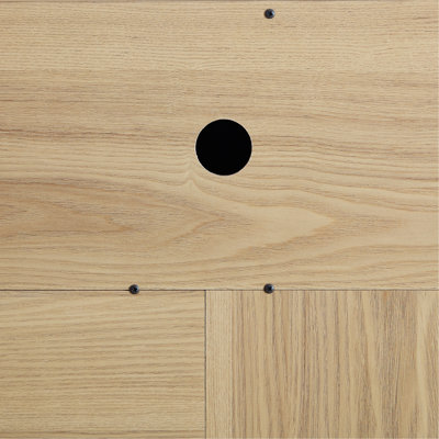 Meuble télé, console télé et média en relief avec espace de rangement ouvert et fermé et porte coulissante pour le salon et la chambre à coucher, chêne clair, l 58,27 po x l 15,35 po x 31,7 po