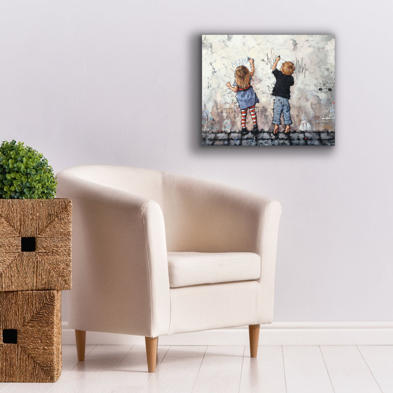 «Wall Graffiti» par Alexander Gunin, art mural sur toile, H 20 po x l 24 po x P 1,25 po