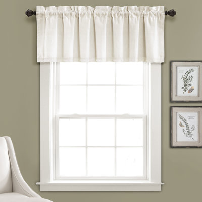 Linen Lace Linen Tailored Window Valance
