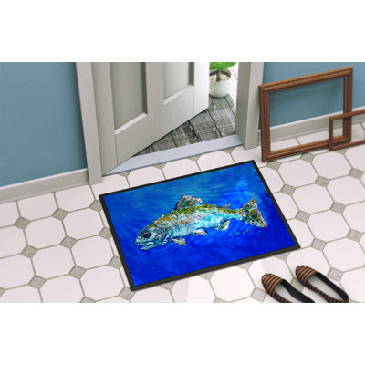 Tapis de porte d’intérieur anti-dérapant en tête de poisson en aval