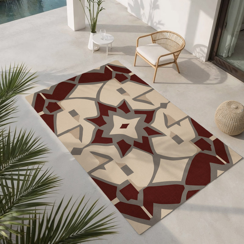 Tapis intérieur et extérieur Prismatic Array, Rectangle 1 pi 6 po x 2 pi 6 po