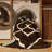 Machine Washable Trellis Brown Area Rug-1542381246