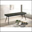Banc à coussins espresso et capitonné noir