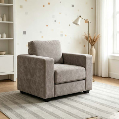 Fauteuil d'appoint surdimensionné avec accoudoirs larges