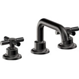 Descanso 8" Widespread Lavatory Faucet with Cross Carbon Fiber Handle