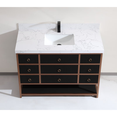 48" Freestanding Standard Bathroom Vanity with Top