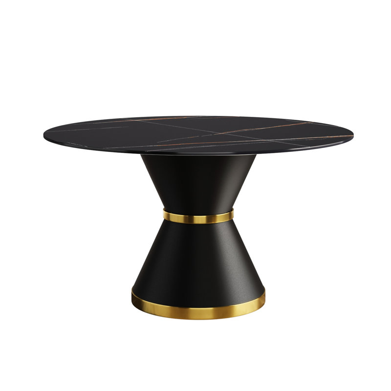 Table de salle à manger moderne en pierre frittée 53,49 po Modern