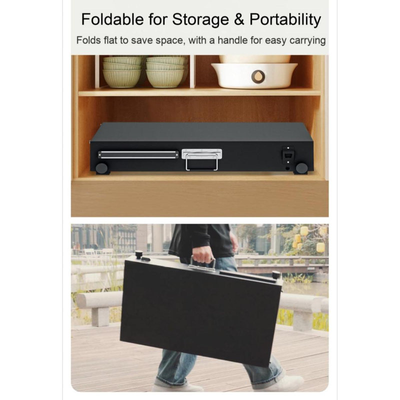 Table de barbecue pliable pour l'extérieur