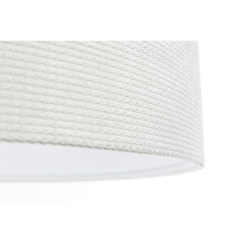 Roncy 1 - Light Drum Pendant, 102cm H x 40cm W x 40cm D, White/Cream