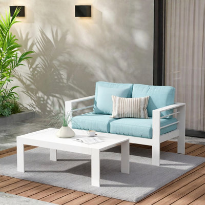 Table basse d'extérieur 43 po en aluminium toutes saisons