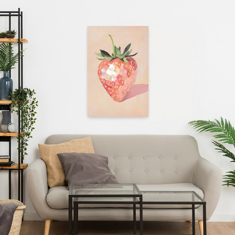 Art contemporain coloré, art moderne contemporain, fruits, H 24 po x l 16 po