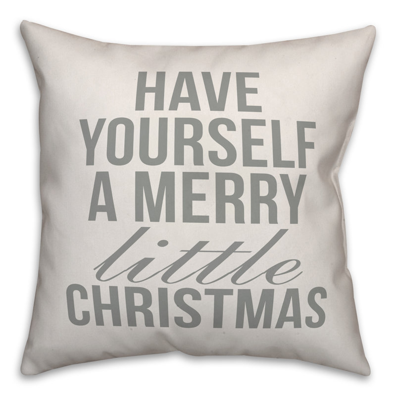  Coussin «Have Yourself a Merry Little Christmas», 16 po x 1 po, Housse de coussin seulement - sans coussin
