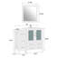 Ensemble de meuble-lavabo autoportant 42 po avec plateau en céramique et miroir assorti Brescia-27042797