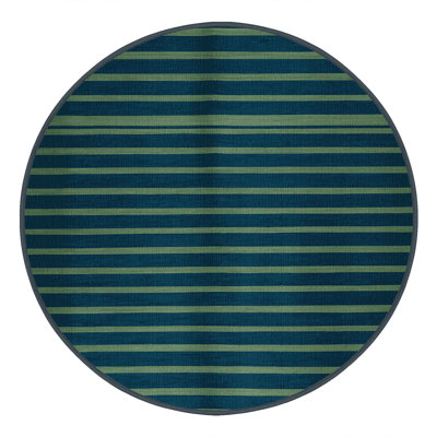 Tapis vert à rayures horizontales lavable à la machine