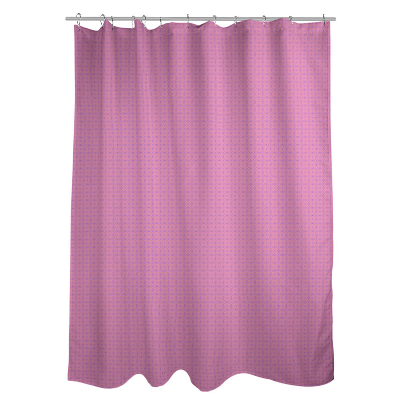 Rideau de douche simple Katelyn Elizabeth, Rose / Mauve