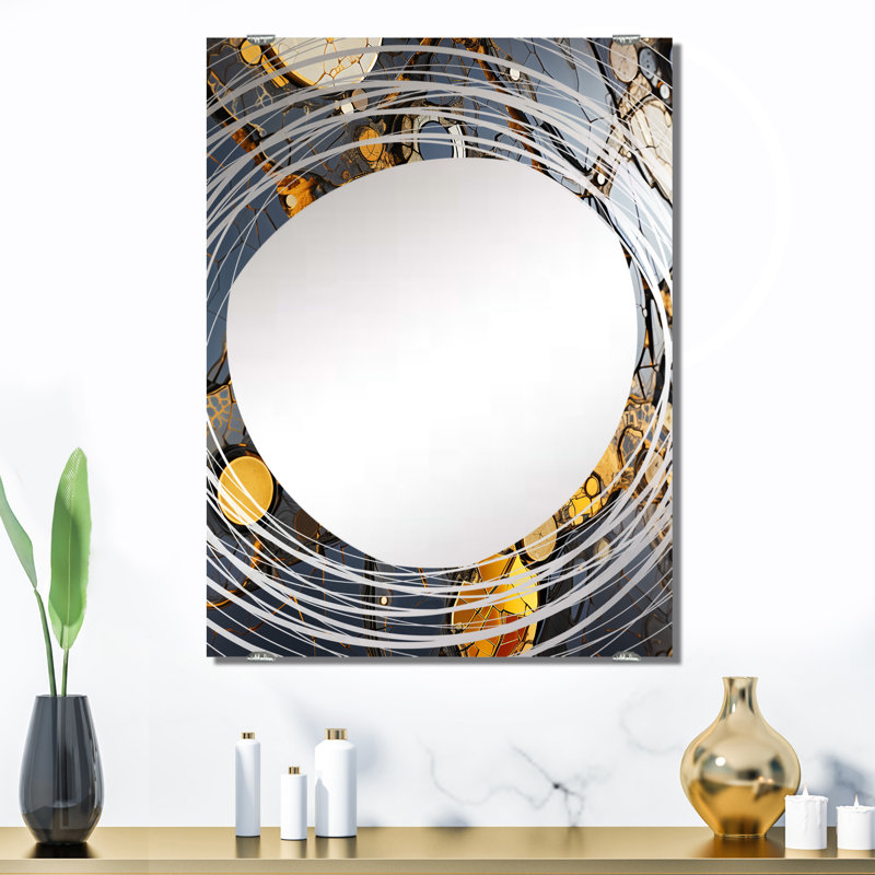Farrill - Miroir mural géométrique abstrait MIR137182, 32 po x 24 po