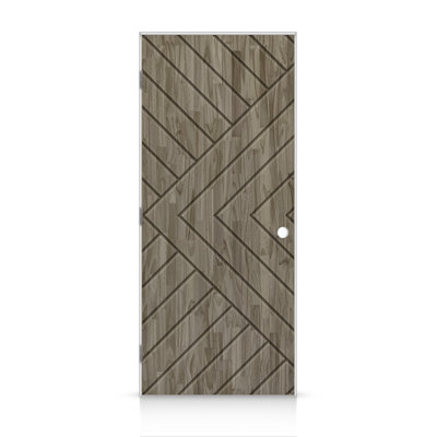 Stained Smooth Pine Wood Single Prehung Interior Door