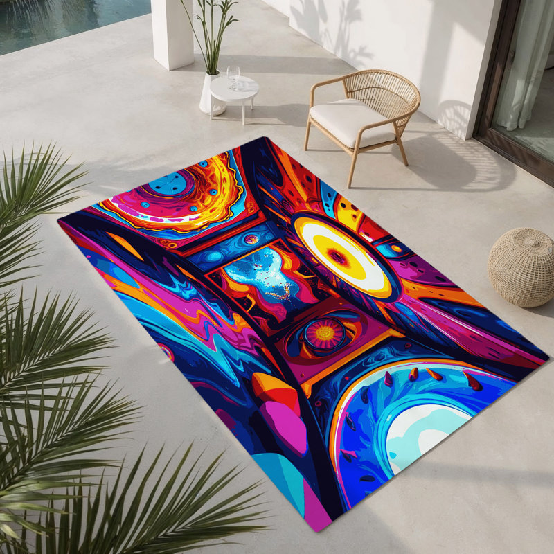 Ether Vision Indoor And Outdoor Area Rug, Rectangle 2' x 3'