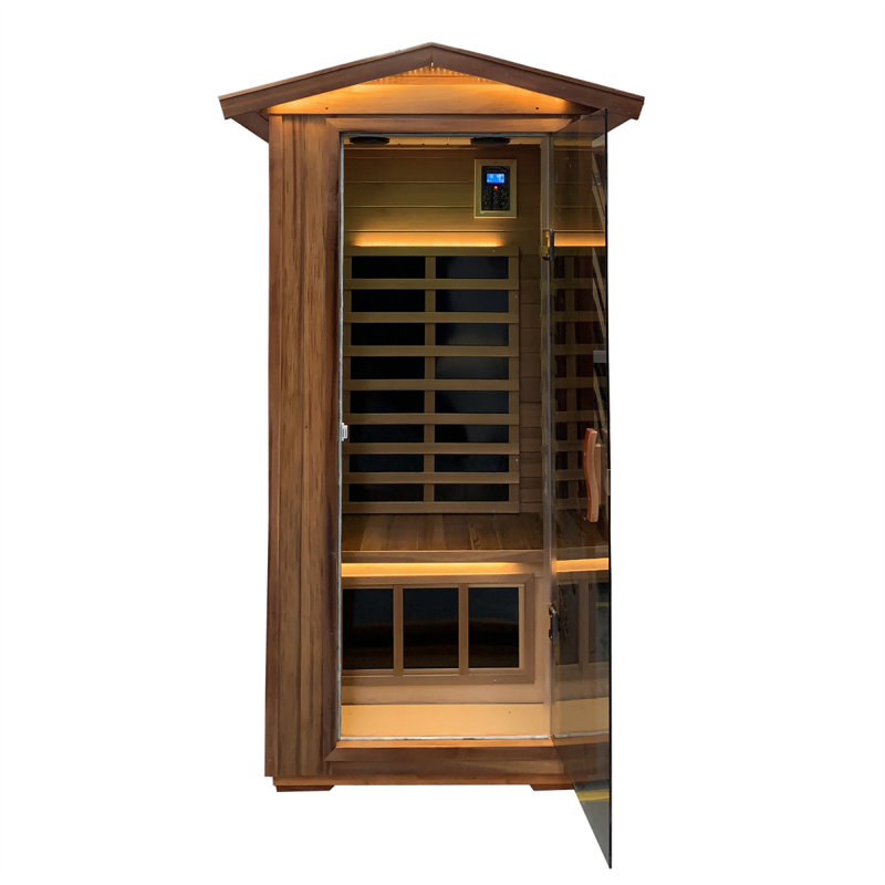 Red Cedar Single Outdoor Sauna Outdoor Indoor Wooden Sauna Room