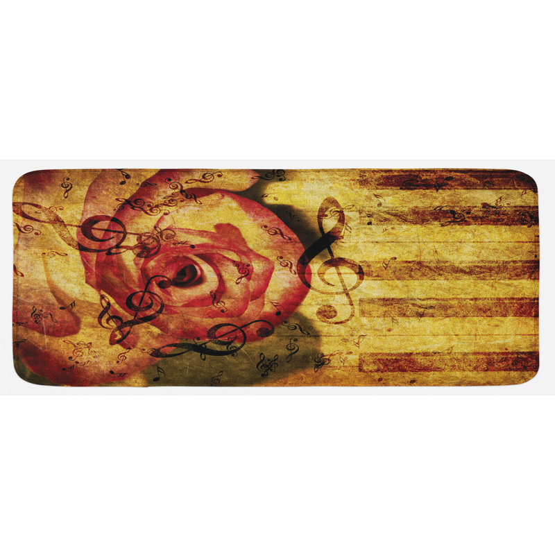 Tapis de cuisine rose