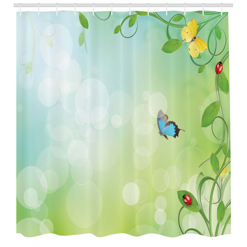 Penton Spring Flowers Sunny Shower Curtain Set, 70" H x 69" W