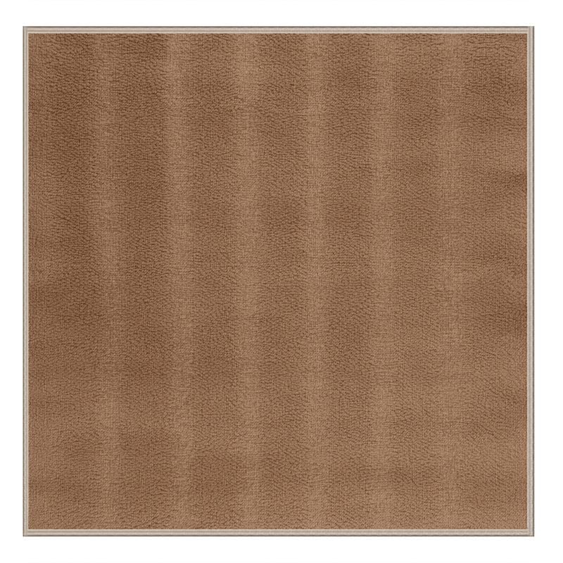 Tapis brun uni lavable à la machine, Carré 5 pi
