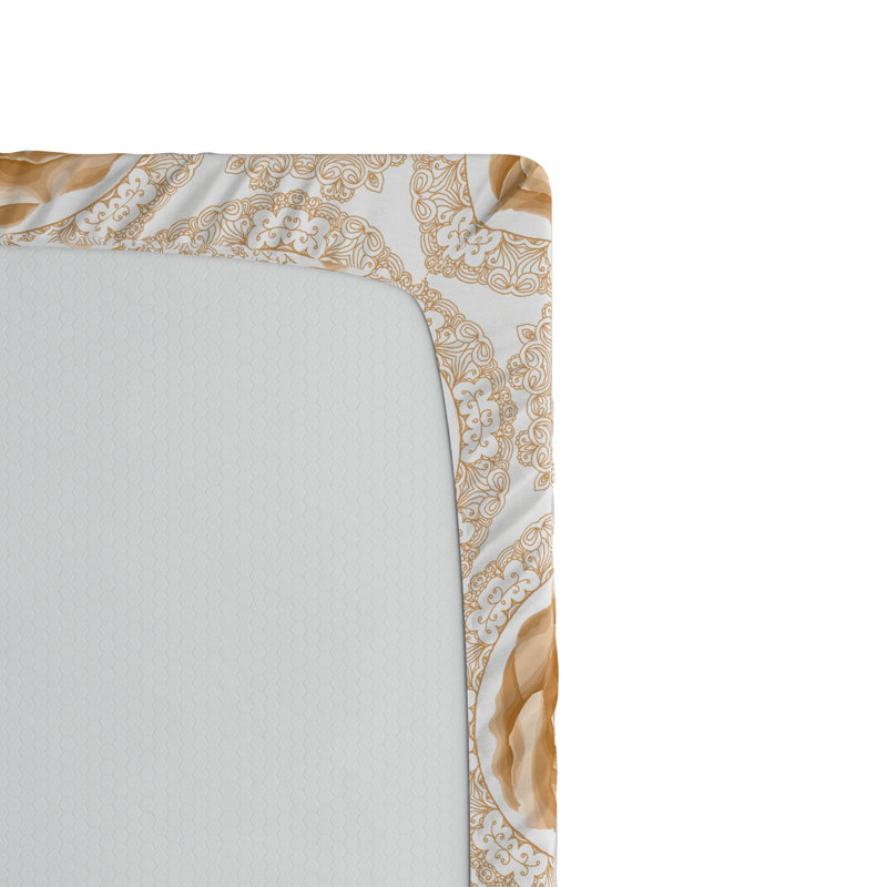 Drap-housse floral/floral, Drap-housse de taille double