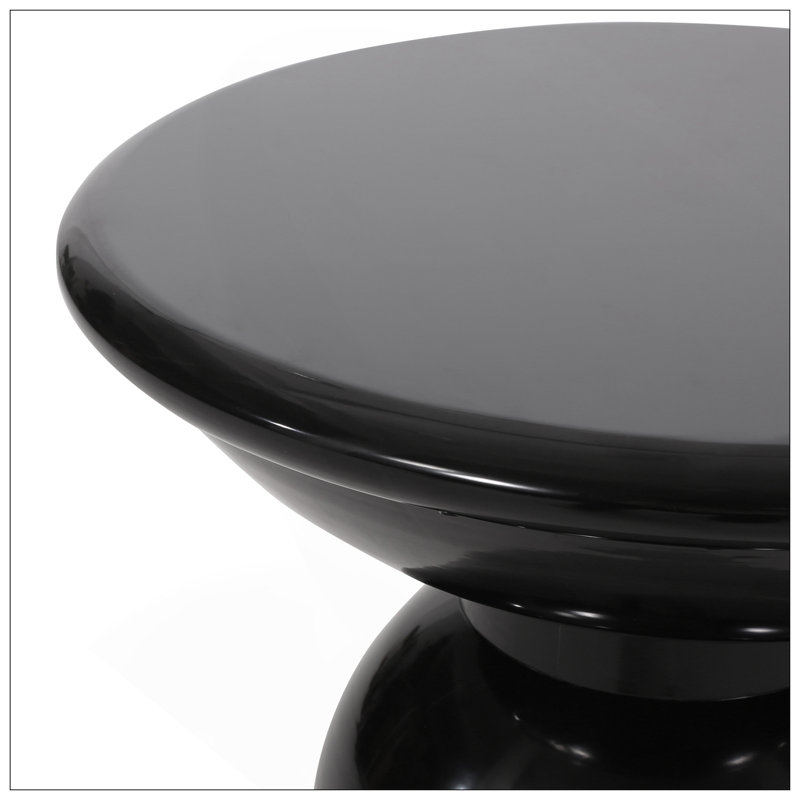 Table de bout d'extérieur en métal - Grand, Noir