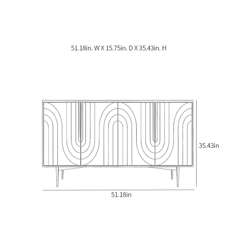 Buffet de luxe moderne et minimaliste, Blanc