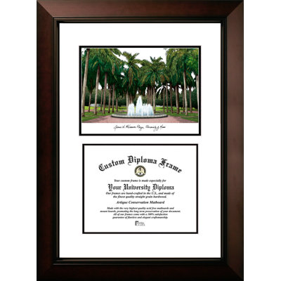 NCAA Miami Hurricanes Legacy Scholar Diploma Frame